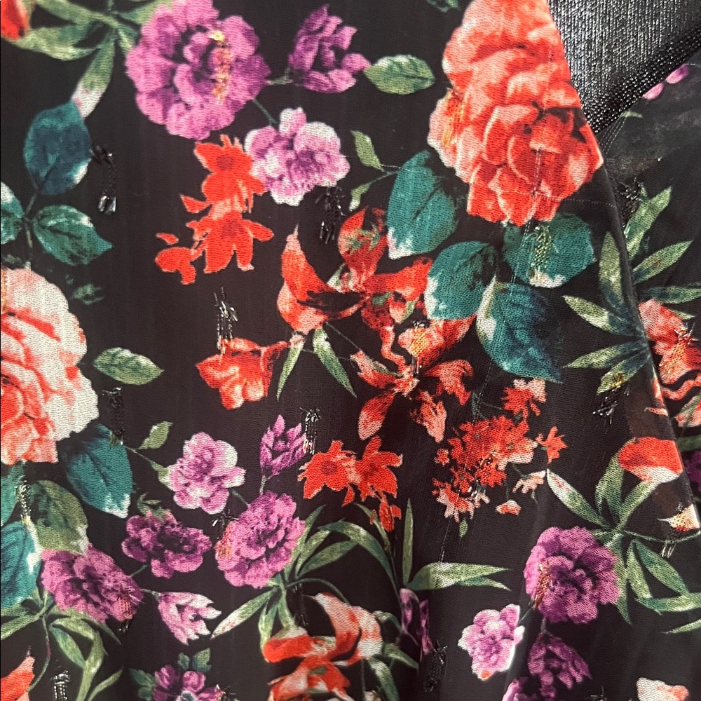 Peach Love California Vibrant Floral Dress - Picture 3 of 6